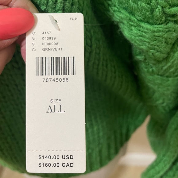 Anthropologie Braided Cardigan Sweater Cutout Sleeve Green One Size
NWT $140 - Picture 9 of 10